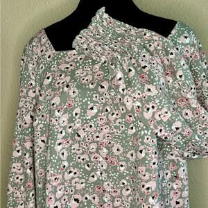 Melloday | XL Square Neck Blouse, New with Tags
